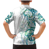 Paua Shell Maori Family Matching Mermaid Dress and Hawaiian Shirt Koru Kowhaiwhai - Polynesian Pride