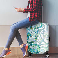 Paua Shell Maori Luggage Cover Koru Kowhaiwhai - Polynesian Pride