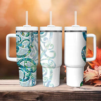 Paua Shell Maori Tumbler With Handle Koru Kowhaiwhai - Polynesian Pride