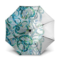 Paua Shell Maori Umbrella Koru Kowhaiwhai - Polynesian Pride