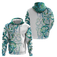 Paua Shell Maori Zip Hoodie Koru Kowhaiwhai LT7 - Polynesian Pride