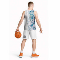Turquoise Paua Shell Maori Basketball Jersey Koru Kowhaiwhai LT7 - Polynesian Pride