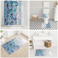 Turquoise Paua Shell Maori Bathroom Set Koru Kowhaiwhai - Polynesian Pride