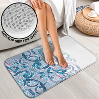 Turquoise Paua Shell Maori Bathroom Set Koru Kowhaiwhai - Polynesian Pride