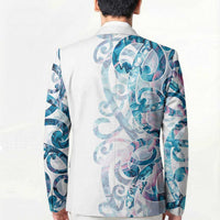 Turquoise Paua Shell Maori Blazer Koru Kowhaiwhai LT7 - Polynesian Pride
