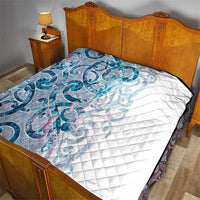 Turquoise Paua Shell Maori Quilt Koru Kowhaiwhai - Polynesian Pride