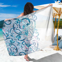 Turquoise Paua Shell Maori Sarong Koru Kowhaiwhai - Polynesian Pride