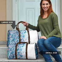 Turquoise Paua Shell Maori Travel Bag Koru Kowhaiwhai - Polynesian Pride