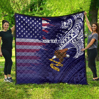 American Samoa Mix US Quilt Flag Day Grunge Style LT7 - Polynesian Pride