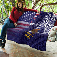 American Samoa Mix US Quilt Flag Day Grunge Style LT7 - Polynesian Pride