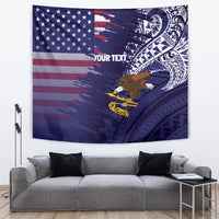 American Samoa Mix US Tapestry Flag Day Grunge Style