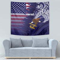American Samoa Mix US Tapestry Flag Day Grunge Style