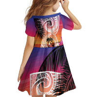 Guam Chamorro Family Matching Off Shoulder Maxi Dress and Hawaiian Shirt Artsy Latte Stone