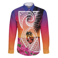 Guam Chamorro Family Matching Summer Maxi Dress and Hawaiian Shirt Artsy Latte Stone