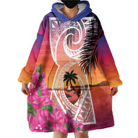 Guam Chamorro Wearable Blanket Hoodie Artsy Latte Stone LT7 - Polynesian Pride