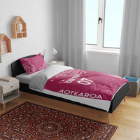 Personalised New Zealand Rugby Bedding Set Aotearoa Champions - Pink Version LT7 - Polynesian Pride