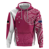 Personalised New Zealand Rugby Hoodie Aotearoa Champions - Pink Version