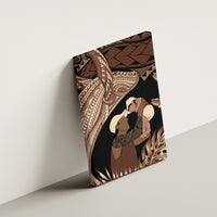 Father's Day Polynesian Pattern Canvas Wall Art Tropical Humpback Whale