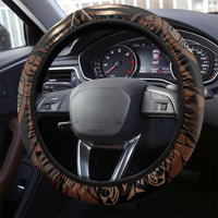 Father's Day Polynesian Pattern Steering Wheel Cover Tropical Humpback Whale