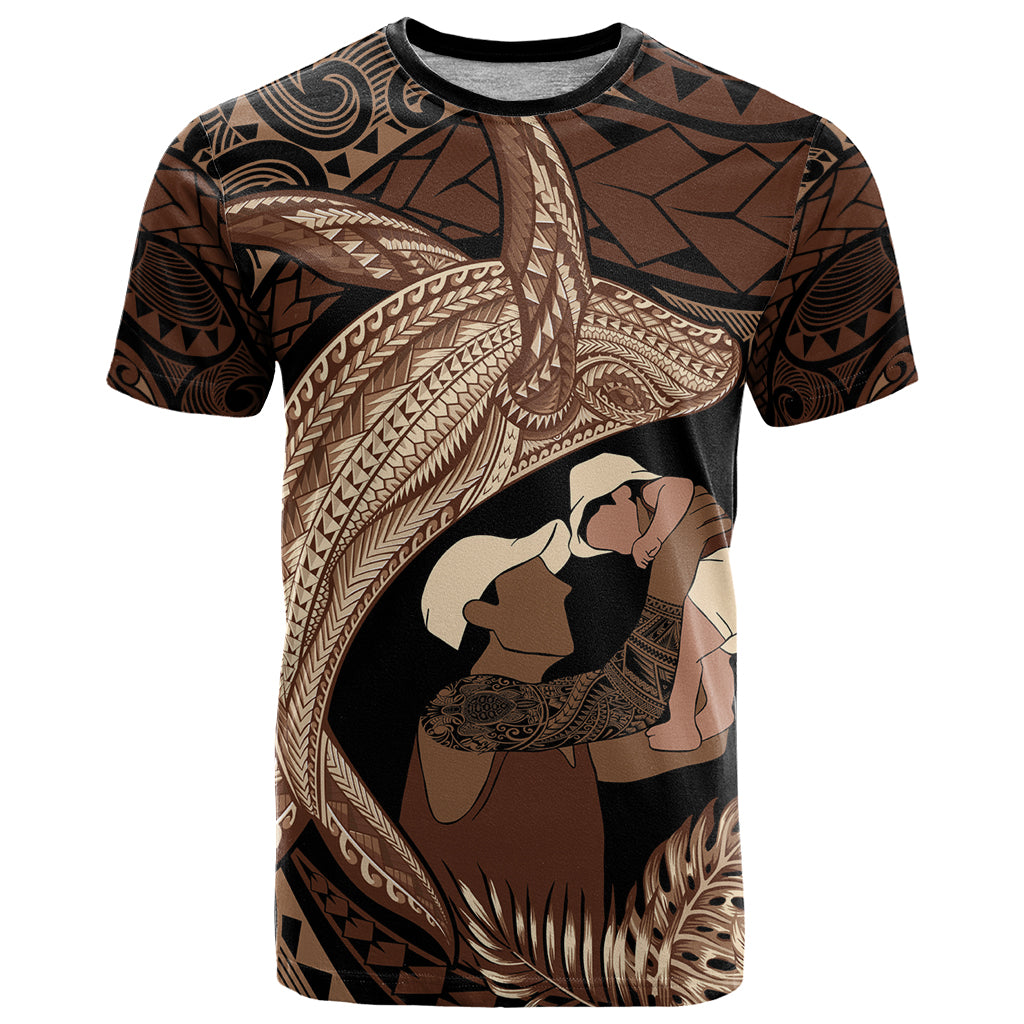 Father's Day Polynesian Pattern T Shirt Tropical Humpback Whale
