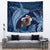 Father's Day Polynesian Pattern Tapestry Tropical Humpback Whale - Navy