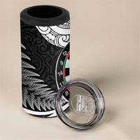 Personalized NZ Darts 4 in 1 Can Cooler Tumbler Paua Shell Maori Koru Whakairo - Polynesian Pride