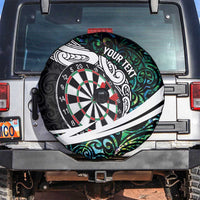 Personalized NZ Darts Spare Tire Cover Paua Shell Maori Koru Whakairo LT7 Colorful - Polynesian Pride