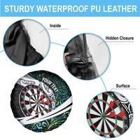 Personalized NZ Darts Spare Tire Cover Paua Shell Maori Koru Whakairo LT7 - Polynesian Pride