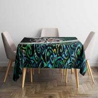 Personalized NZ Darts Tablecloth Paua Shell Maori Koru Whakairo - Polynesian Pride