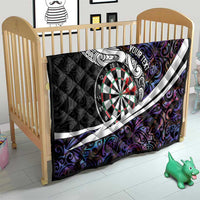 Personalized NZ Darts Quilt Paua Shell Maori Koru Whakairo - Purple - Polynesian Pride