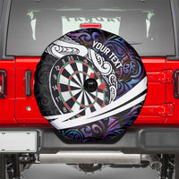 Personalized NZ Darts Spare Tire Cover Paua Shell Maori Koru Whakairo - Purple LT7 - Polynesian Pride