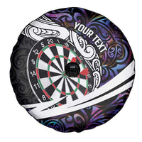 Personalized NZ Darts Spare Tire Cover Paua Shell Maori Koru Whakairo - Purple LT7 - Polynesian Pride