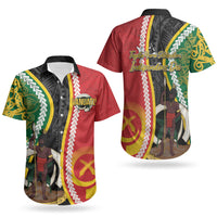 Ni-Vanuatu Indipendens Dei Celebretem Couples Matching Short Sleeve Bodycon Dress and Hawaiian Shirt Yumi Yumi Yumi