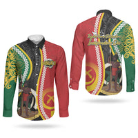 Ni-Vanuatu Indipendens Dei Celebretem Couples Matching Tank Maxi Dress and Long Sleeve Button Shirt Yumi Yumi Yumi
