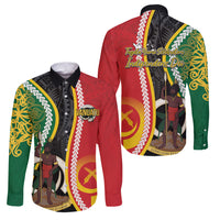 Ni-Vanuatu Indipendens Dei Celebretem Family Matching Off The Shoulder Long Sleeve Dress and Hawaiian Shirt Yumi Yumi Yumi