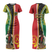 Ni-Vanuatu Indipendens Dei Celebretem Family Matching Short Sleeve Bodycon Dress and Hawaiian Shirt Yumi Yumi Yumi