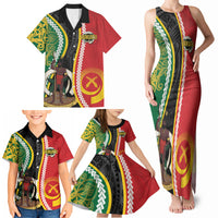 Ni-Vanuatu Indipendens Dei Celebretem Family Matching Tank Maxi Dress and Hawaiian Shirt Yumi Yumi Yumi