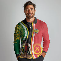 Ni-Vanuatu Indipendens Dei Celebretem Long Sleeve Polo Shirt Yumi Yumi Yumi