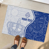 Personalised Queen Victoria School Rubber Doormat QVS Old Boys LT7 - Polynesian Pride