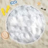 Samoa White Sunday Beach Blanket Hibiscus Special LT7 One Size 150cm White - Wonder Print Shop