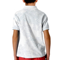 Samoa White Sunday Kid Polo Shirt Hibiscus Special LT7 - Polynesian Pride
