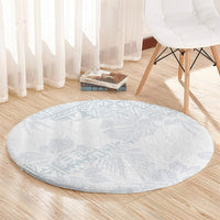 Samoa White Sunday Round Carpet Hibiscus Special LT7 - Polynesian Pride