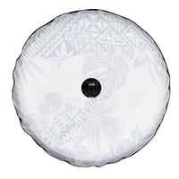 Samoa White Sunday Spare Tire Cover Hibiscus Special LT7 - Polynesian Pride