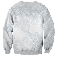 Samoa White Sunday Sweatshirt Hibiscus Special LT7 - Polynesian Pride