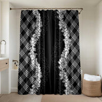 Hawaii Aloha Plumeria Lei Black Palaka Bathroom Set - Polynesian Pride