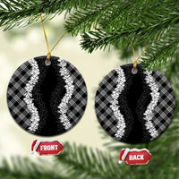 Hawaii Aloha Plumeria Lei Black Palaka Ceramic Ornament - Polynesian Pride