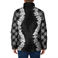 Hawaii Aloha Plumeria Lei Black Palaka Padded Jacket LT7 - Polynesian Pride