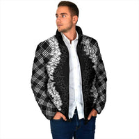 Hawaii Aloha Plumeria Lei Black Palaka Padded Jacket LT7 - Polynesian Pride