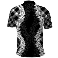 Hawaii Aloha Plumeria Lei Black Palaka Polo Shirt - Polynesian Pride