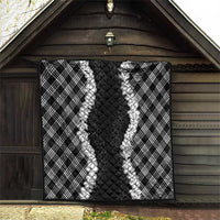 Hawaii Aloha Plumeria Lei Black Palaka Quilt - Polynesian Pride